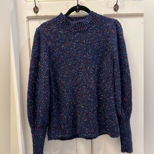✨ Anthropologie BTF L-life Confetti Knit Sweater | Puff Shoulders